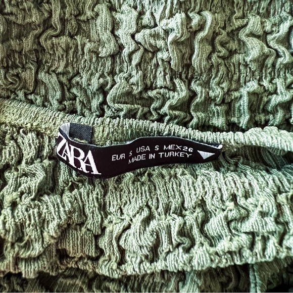 Zara Textured Halter Top Green - Picture 9 of 9